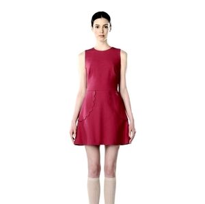 Red Valentino Maroon A-Line Mini Dress 38